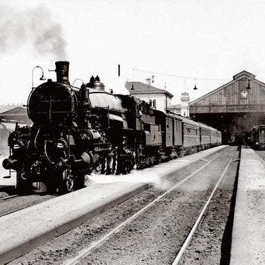 Arlberg Orient-Express op Wien Westbahnhof, 1931 | Anoniem (Österreichisches Eisenbahnmuseum/trains-worldexpresses)