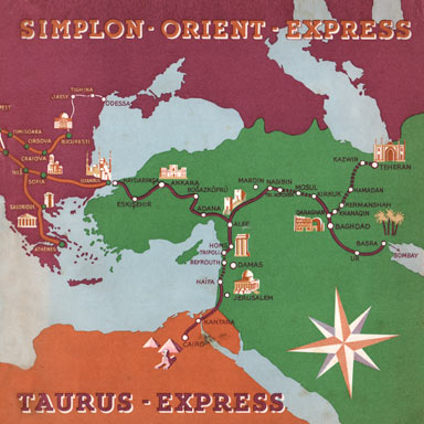 Brochure Simplon-Orient- en Taurus-Express, 1930 | J. Barreau & Co (collectie Arjan den Boer)