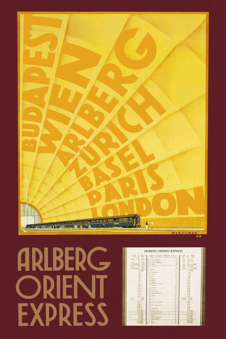 Affiche Arlberg Orient Express, 1931 | Alois Mitschek (particuliere collectie)
