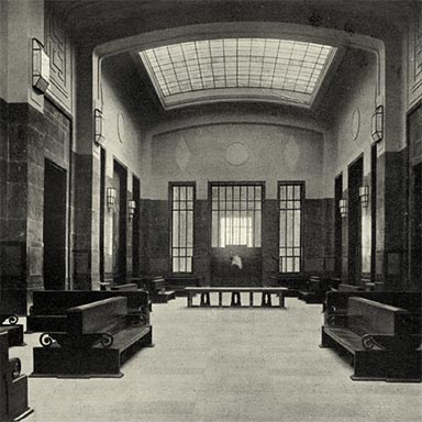 Wachtkamer 3e klasse, ca. 1931 | Anoniem (bron: unferrovieremacchinista.it)