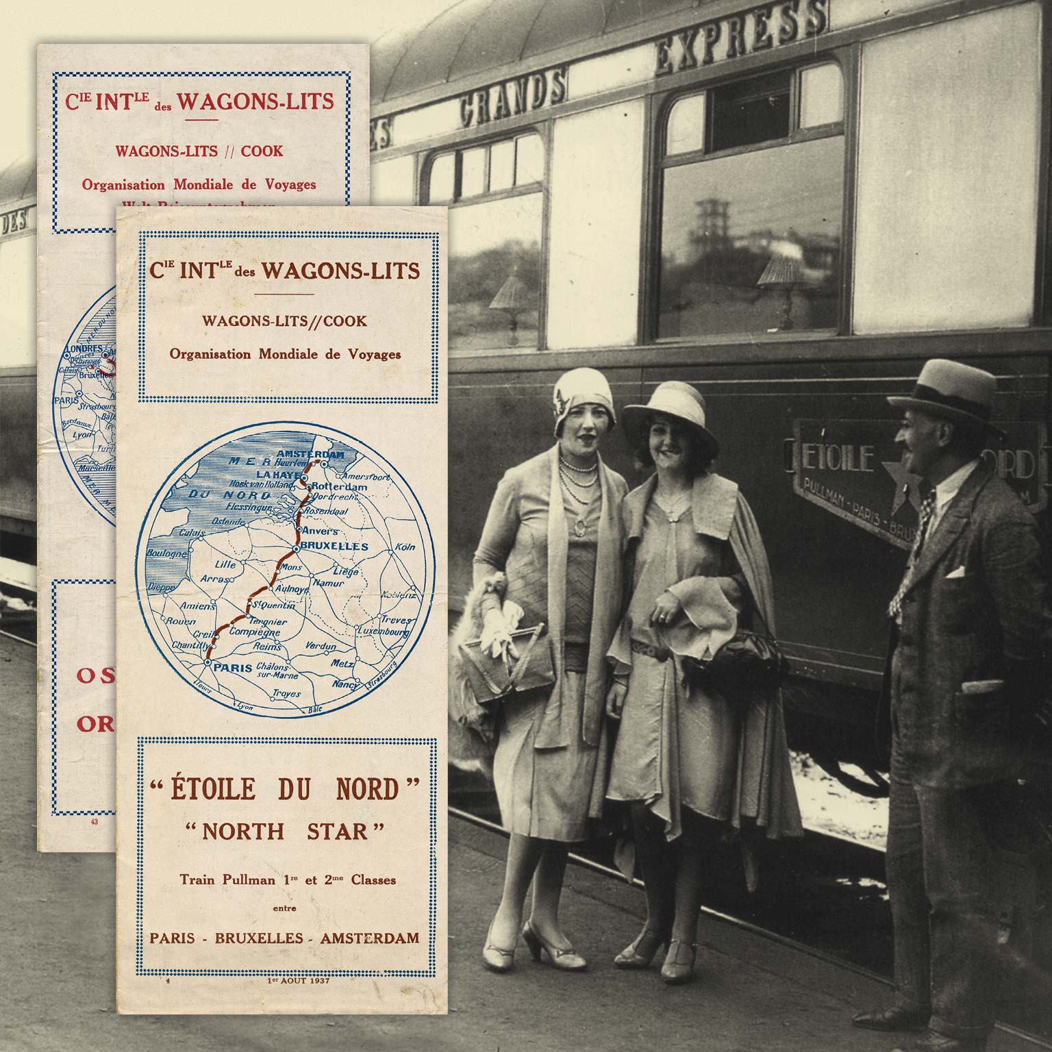 Passagiers bij de Étoile du Nord in Parijs, 1928 |  Fotograaf onbekend