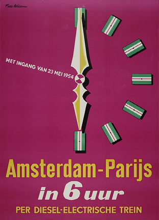Amsterdam-Parijs in 6 uur per diesel-electrische trein | Fedde Weidema, 1954