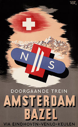 Doorgaande trein Amsterdam Bazel | Fedde Weidema, 1947