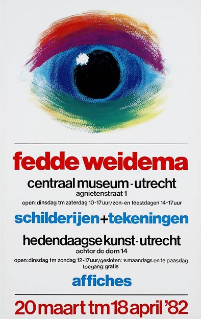 Affiche expositie Centraal Museum, 1982 | Fedde Weidema
