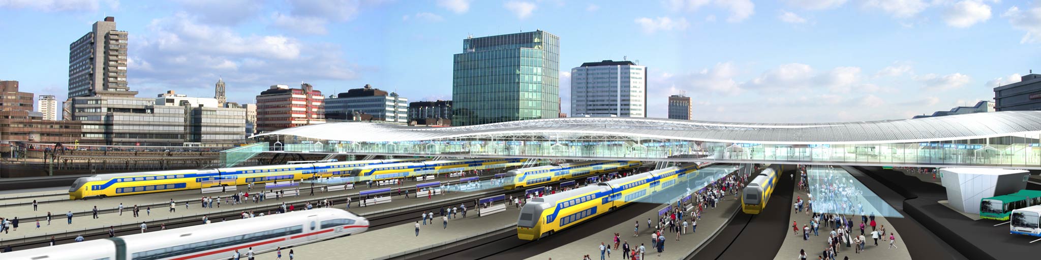 Impressie OV-terminal Utrecht Centraal |  ProRail/Benthem Crouwel Architekten