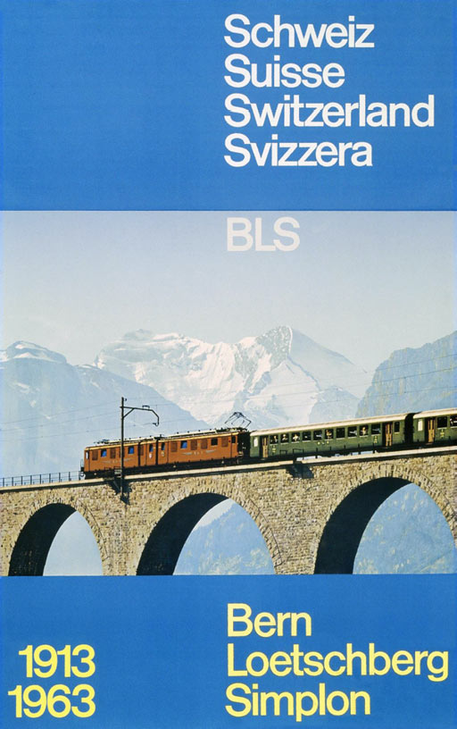 Affiche Bern-Lötschberg-Simplon 1913-1963 | Werner Mühlemann