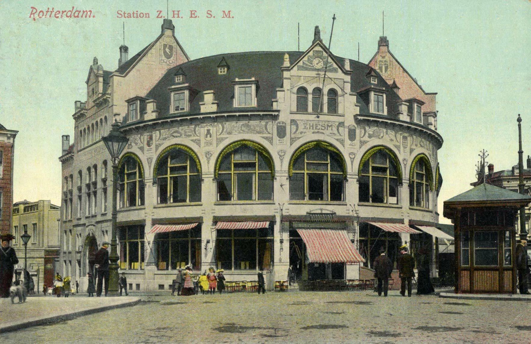 Station Hofplein, Rotterdam | Ansichtkaart, ca. 1910