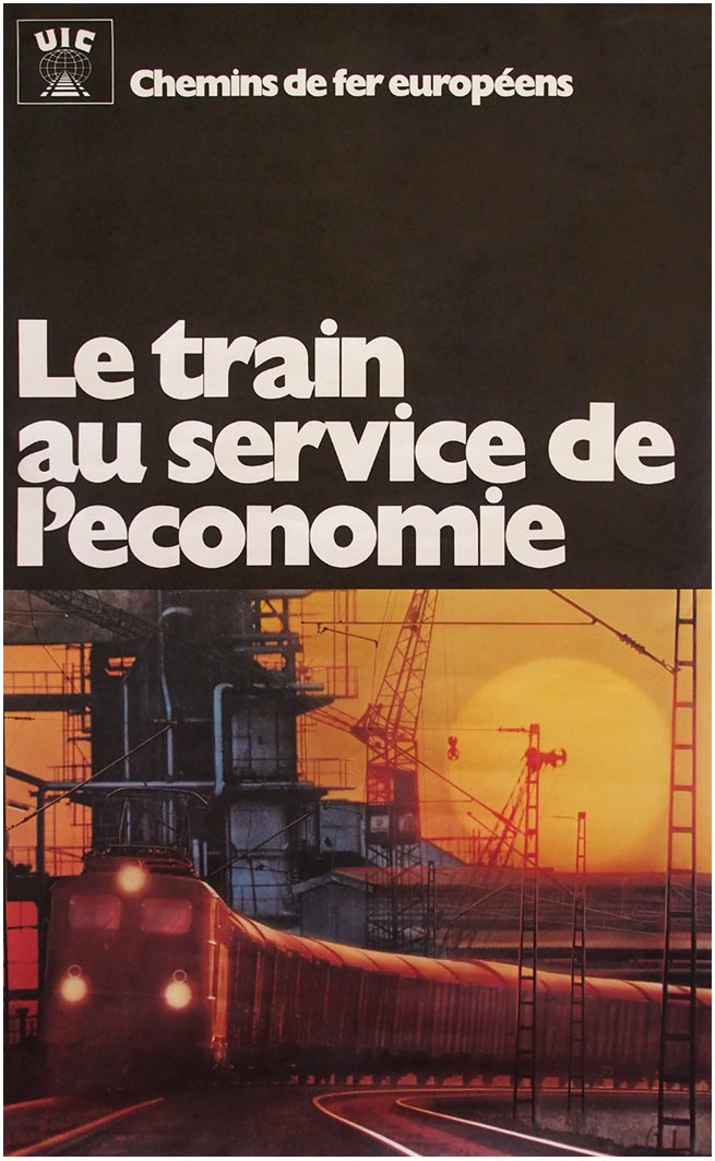 Affiche Le train au service de l'economie, 1973 | Collectie Arjan den Boer