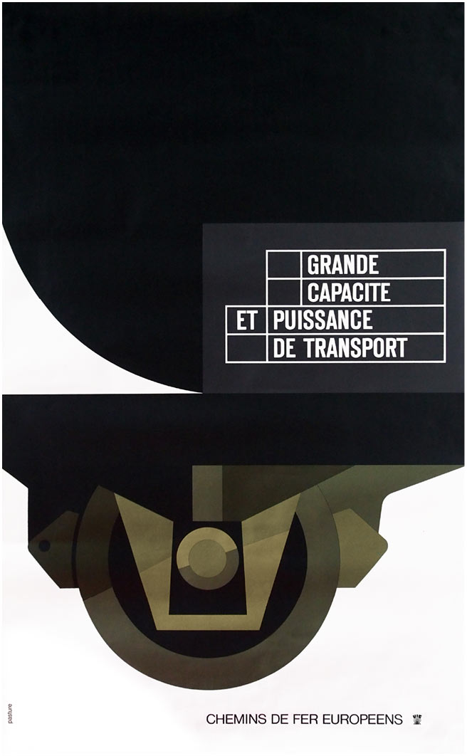 Affiche Grande capacité et puissance de transport, André Pasture, 1972 | Collectie Arjan den Boer