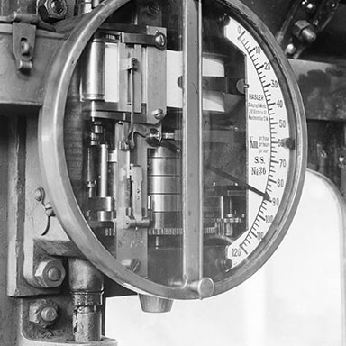 Snelheidsmeter van een stoomlocomotief, 1932 | Foto: Willem van de Poll/Nationaal Archief CC-BY-SA
