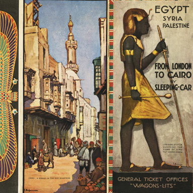 Brochure Wagons-Lits From London to Cairo, 1928 | J. Briquemann (collectie Arjan den Boer)