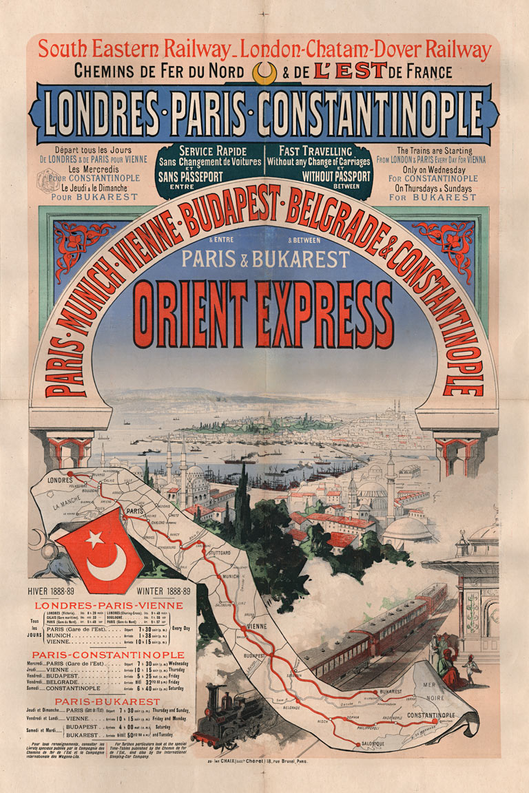 Eerste affiche Orient-Express, 1888 | Jules Chéret (collectie Arjan den Boer)