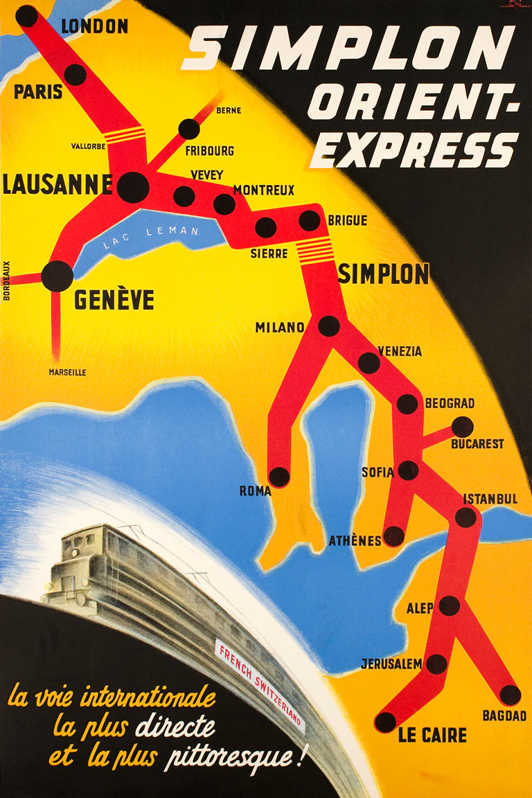 Affiche Simplon Orient-Express, 1947 | Walter Spinner (Galerie 123)