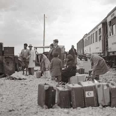 Eindpunt Taurus Express in Tel Ziouane, 1933 | Foto: Frederick G. Clapp (UWM Libraries)