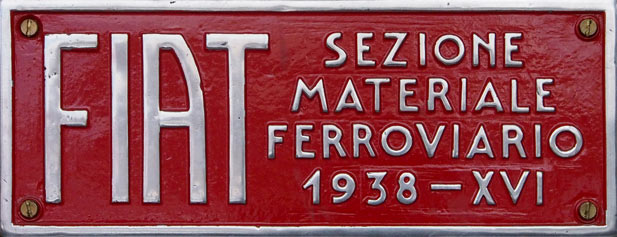 Fabrieksplaat Fiat Ferroviaria, 1938 | Rahmi M. Koç Museum, Istanbul