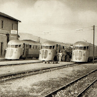 Littorina's van de Ferrovie Meridionali Sarde | Uit: Fiat produzione ferroviaria, 1942 (Wolfsonian-FIU Library)