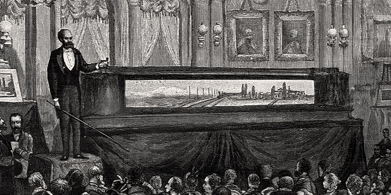 Piasetsky demonstreert panorama | Niva magazine, 1895 no. 3