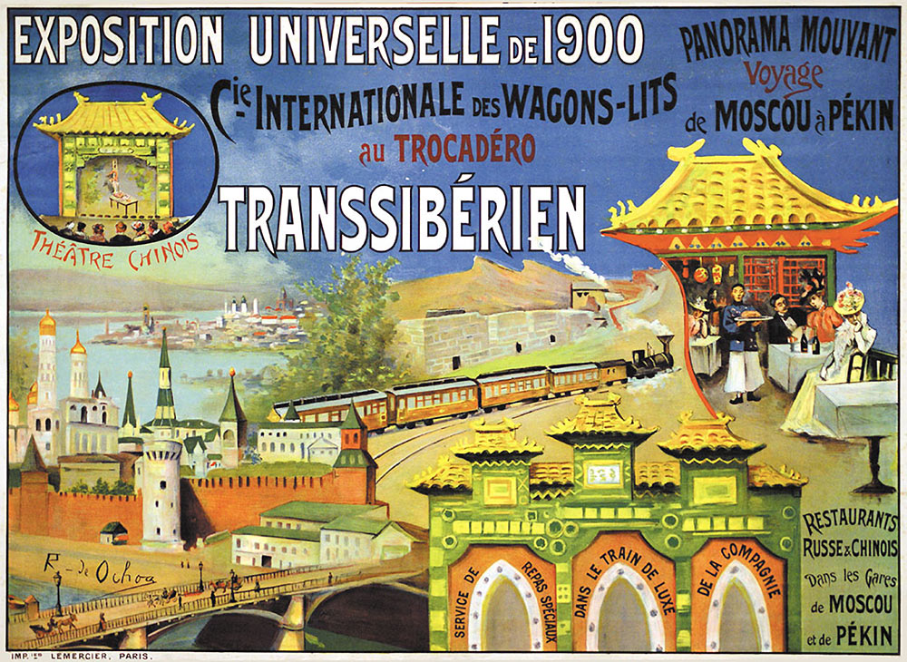 Affiche Panorama Transsibérien, Wagons-Lits 1900 | Rafael de Ochoa (Poster Auctioneer/Guido Tön)
