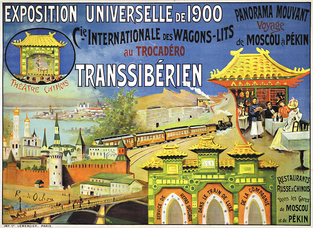 Panorama Transsibérien poster, Wagons-Lits 1900 | Rafael de Ochoa (Poster Auctioneer/Guido Tön)