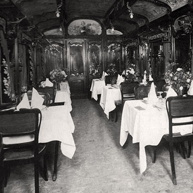 Restaurantrijtuig Transsiberië Express, 1900 | Foto: Wagons-Lits (Des Cars/Caracalla)