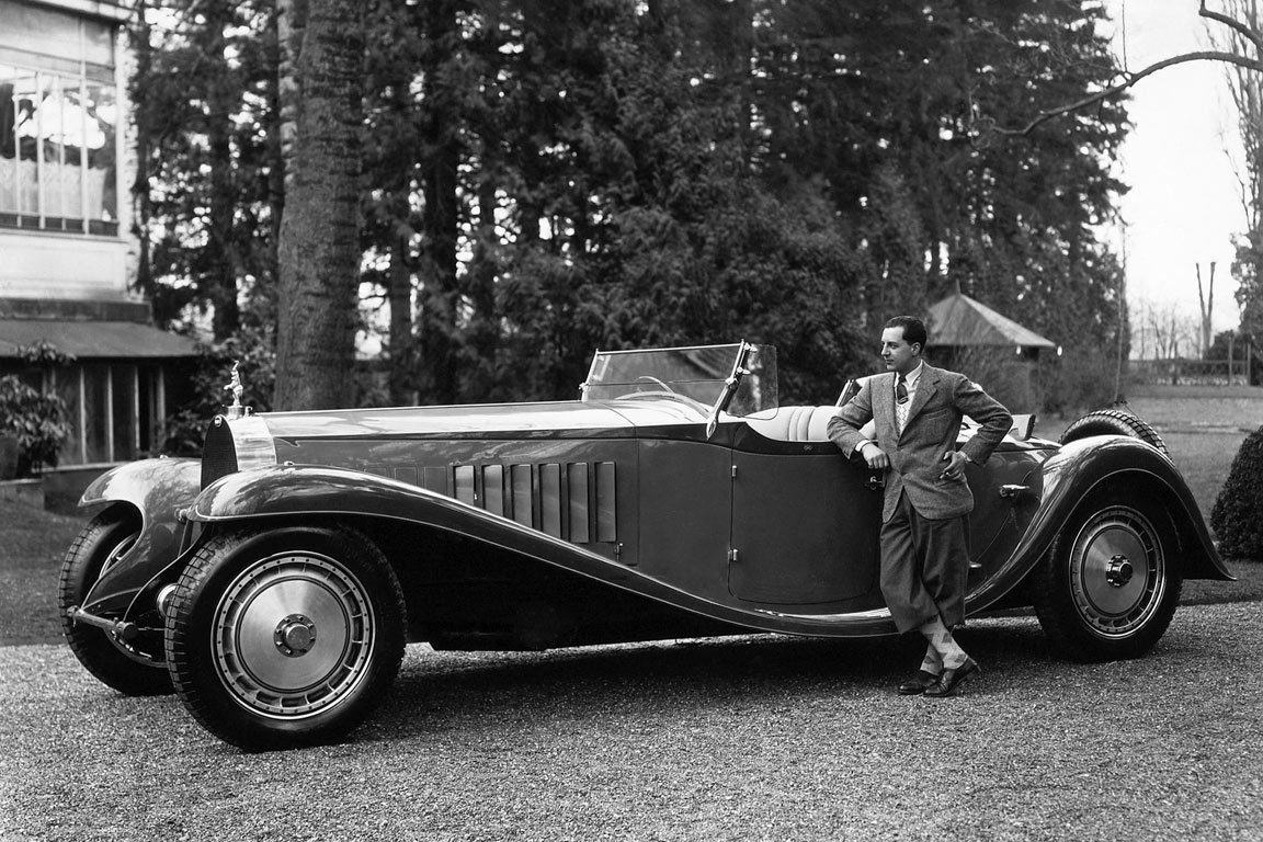 Jean Bugatti met Bugatti Royale Type 41, ca. 1930 | Foto: archief Bugatti
