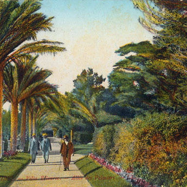Ansichtkaart tuin Villa Eilenroc, Cap d'Antibes, ca. 1910 | Bron onbekend