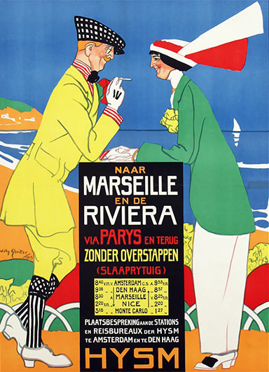 Affiche Marseille en de Riviera, HYSM 1913 | Willy Sluiter (coll. Arjan den Boer)