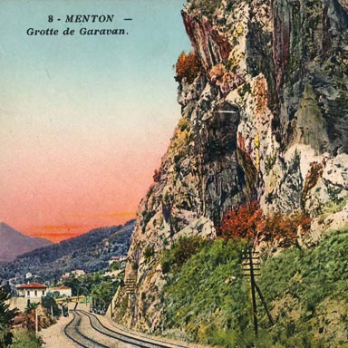 Ansichtkaart Menton, Grotte de Garavan, ca. 1900 | Lemaitre (coll. Claude Shoshany)