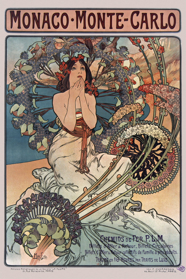 Poster Monaco-Monte Carlo, PLM 1897 | Alfons Mucha (Bibliothèque nationale de France)