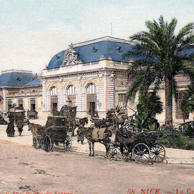 Ansichtkaart station Nice, ca. 1900 | Onbekend (coll. Photorail)