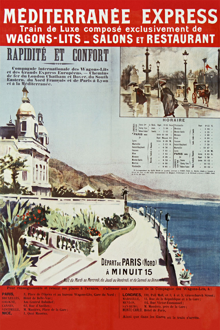 Affiche Méditerranée Express, 1889 | Rafael de Ochoa y Madrazo (Bibliothèque nationale de France)