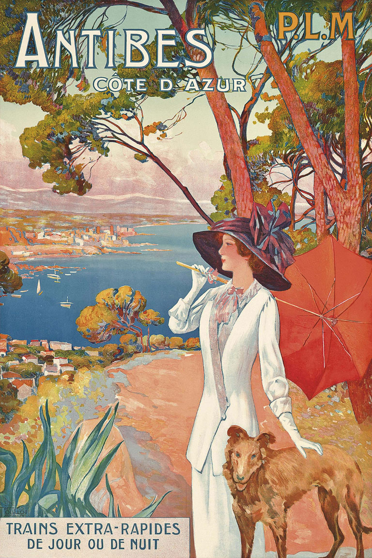 Affiche Antibes, PLM, ca. 1910 | David Dellepiane (privécollectie)