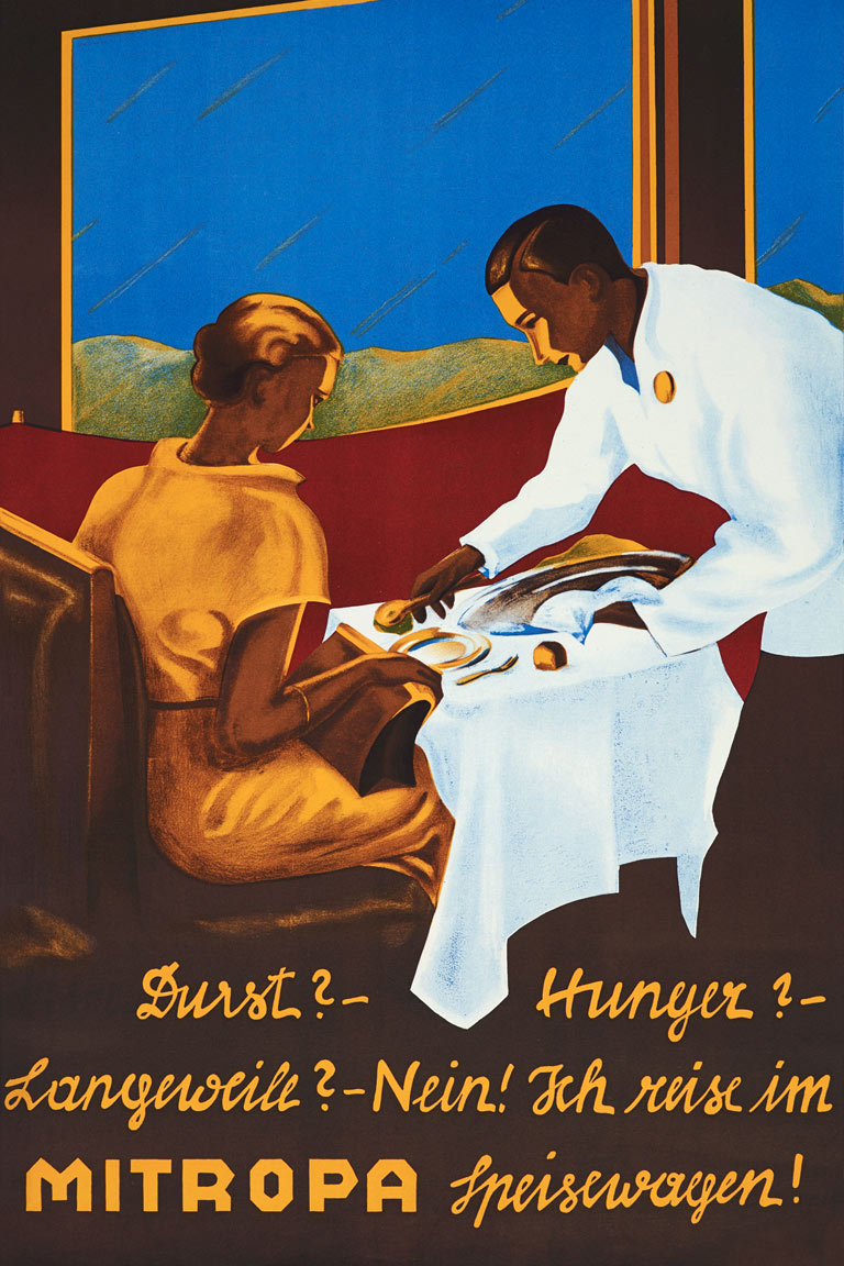 Affiche Mitropa Speisewagen, ca. 1935 | M.O. (Deutsches Plakat Museum)