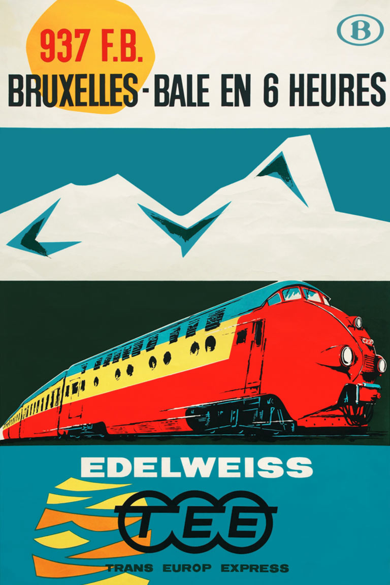 Affiche TEE Edelweiss, 1962 | Paul Funken (collectie Arjan den Boer)