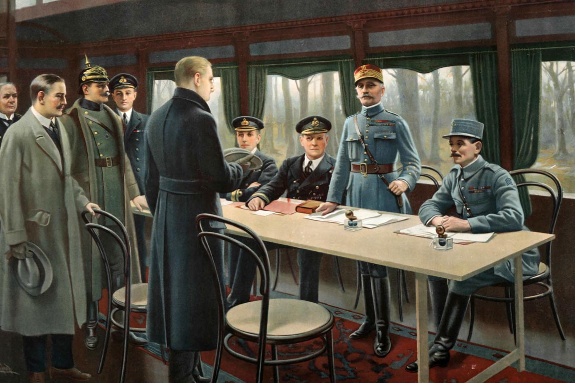 Ondertekening van de wapenstilstand, 1918 | Pillard
