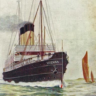 Postcard of GER's SS Vienna, c. 1900 | simplonpc.co.uk