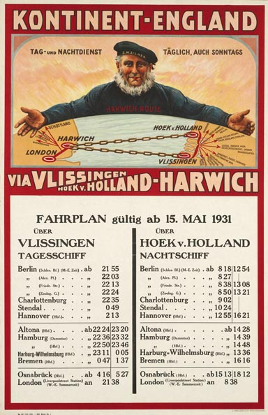 Poster Kontinent-England, SMZ-LNER, 1931 | collection Spoorwegmuseum