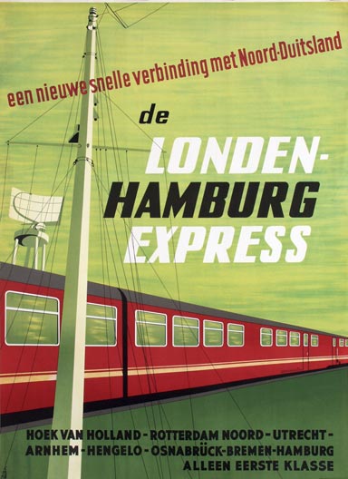 Poster London-Hamburg Express, 1957 | J. de Haan (coll. Arjan den Boer)