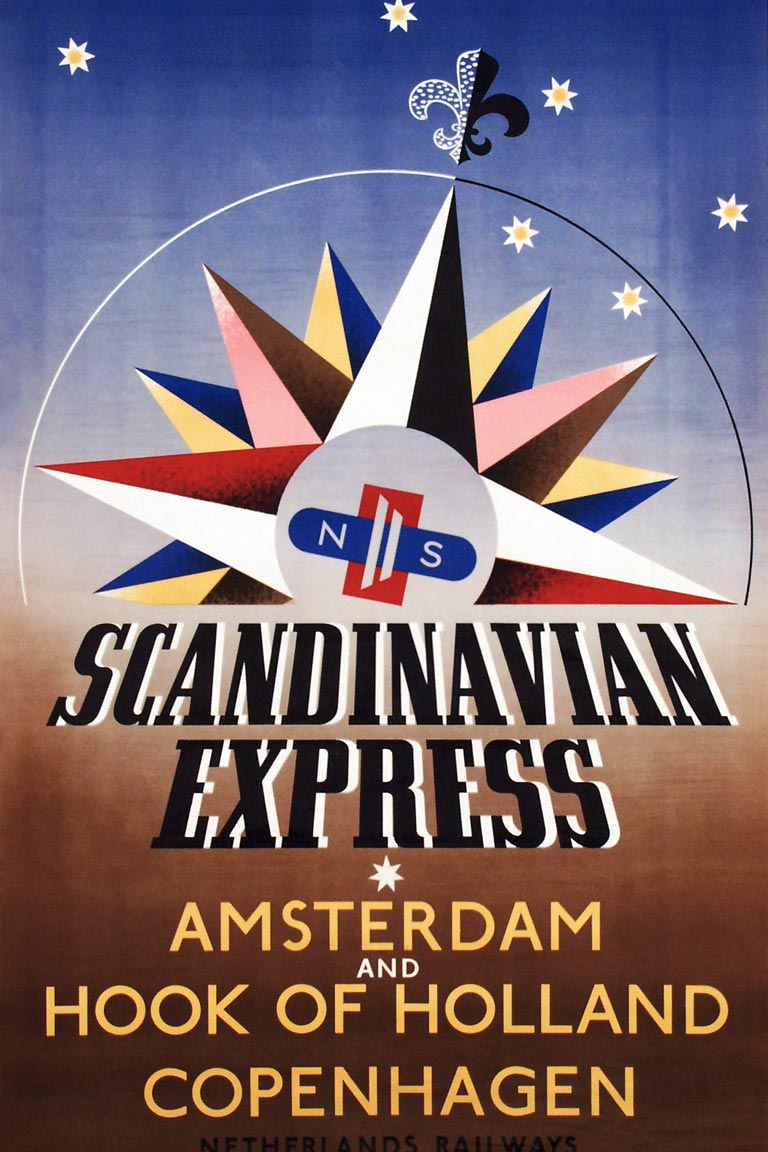 Poster Scandinavian Express, 1947 | Fedde Weidema (coll. Arjan den Boer)