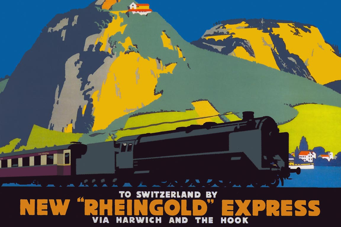 Poster New Rheingold Express (LNER), 1928 | Frank Newbould (private collection)