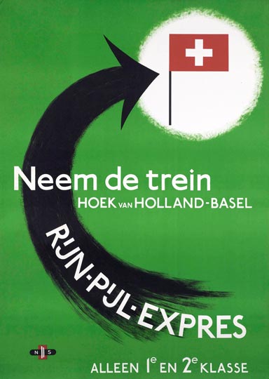 Poster Rhine-Arrow Express, c. 1952 | collection Spoorwegmuseum Utrecht