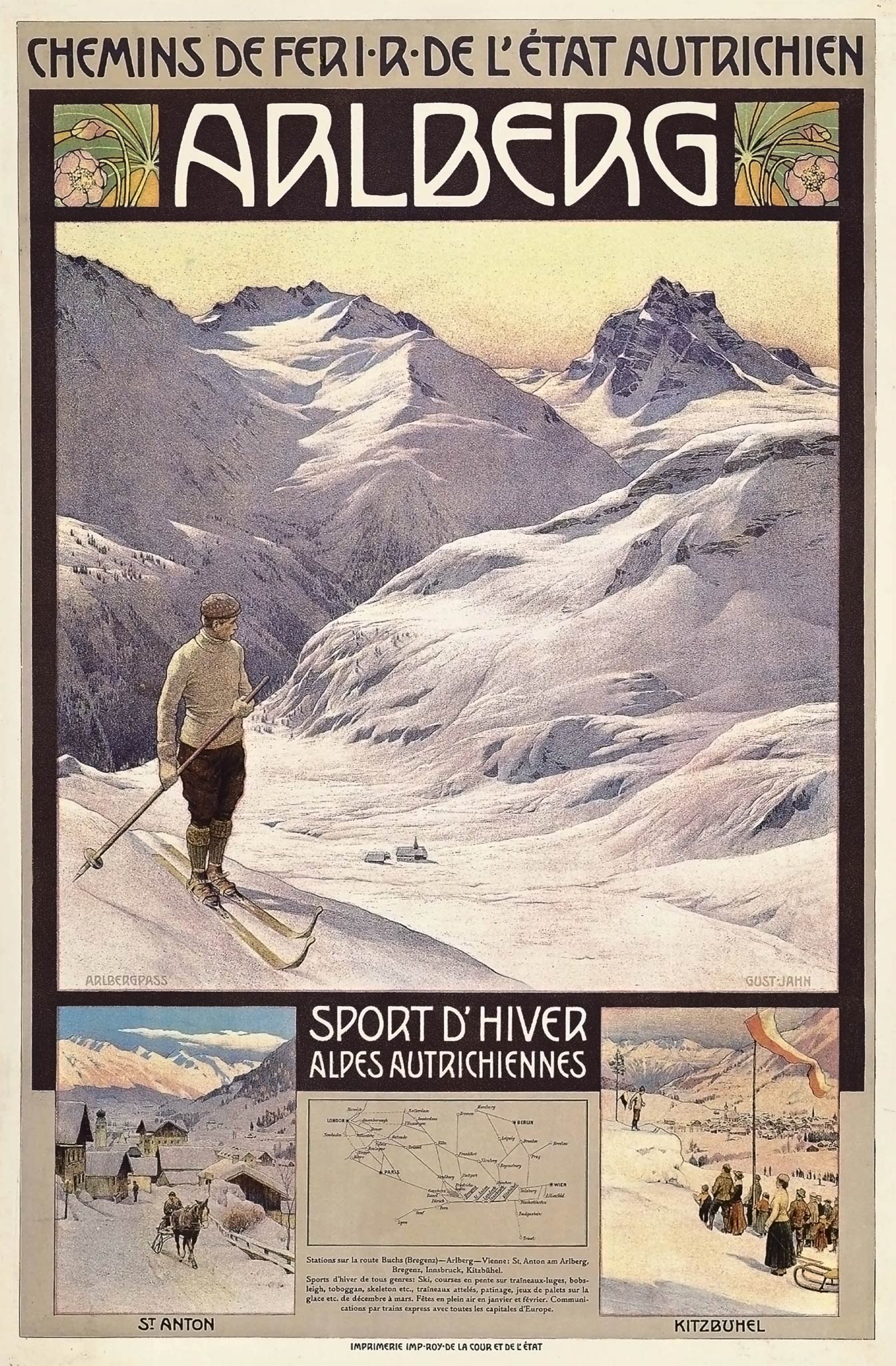 Austrian railway posters by Gustav Jahn and Otto Barth| retours