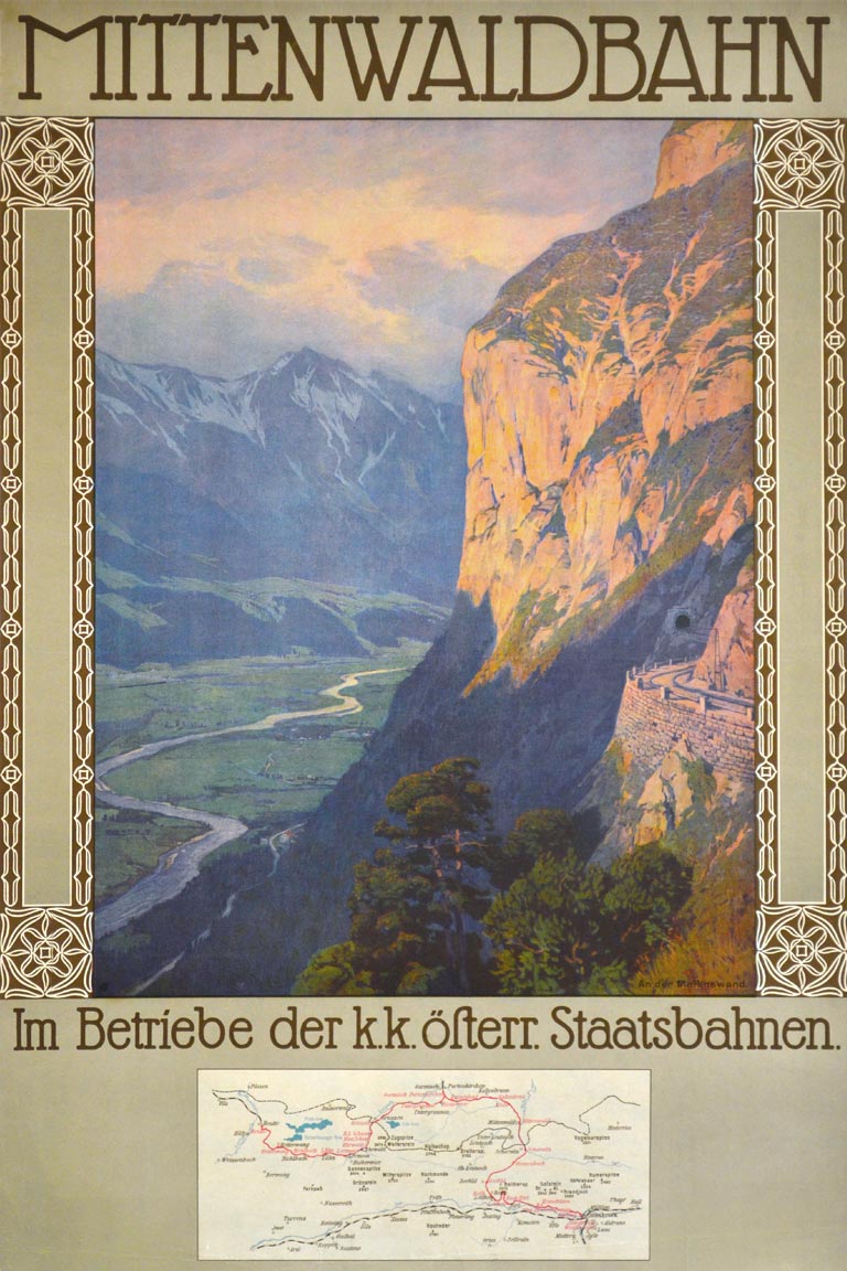 Affiche Mittenwaldbahn, 1912 | Gustav Jahn (Indian River Poster Company)