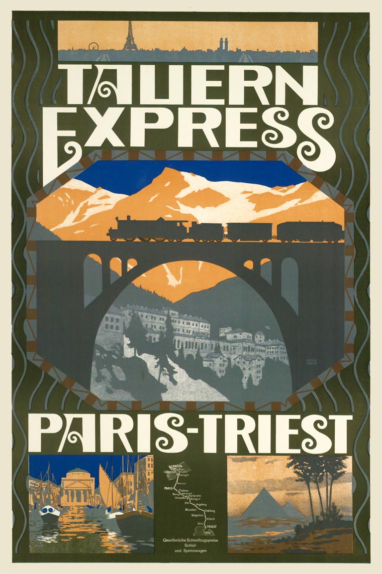 Affiche Tauern Express, 1911 | Otto Barth (coll. Albertina, Wenen)